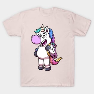 Unicorn With School Supplies T-Shirt